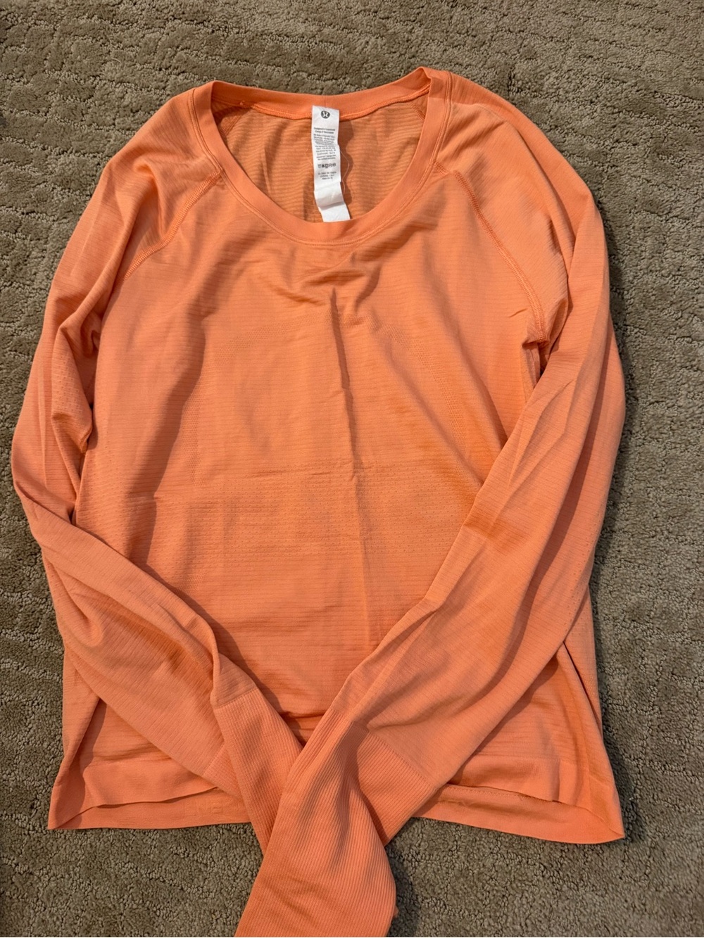 Lululemon Lightweight Long Sleeve Top - Orange